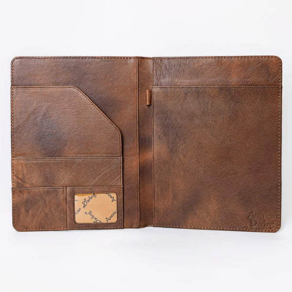 ADBG1185 American Darling Floral Tooled Leather Portfolio Bag -Western Tablet Sleeve