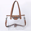 ADBG1186 American Darling Floral Tooled Leather Clear Bag -Western Stadium Tote