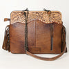 ADBG1187 American Darling Cowhide Fringe Large Crossbody -Tooled Leather & Chain Bag