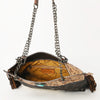 ADBG1187 American Darling Cowhide Fringe Large Crossbody -Tooled Leather & Chain Bag