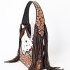 ADBGA391 American Darling Hair-On Cowhide Fringe Hobo Bag Hand Tooled Genuine Leather