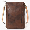 ADBGA392 American Darling Hair-On Cowhide Hand Tooled Genuine Leather Messenger Bag