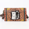 ADBGA393 American Darling Hand Tooled Floral Carved Genuine Leather Small Cross body Bag