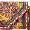 ADBGA393 American Darling Hand Tooled Floral Carved Genuine Leather Small Cross body Bag
