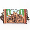 ADBGA393 American Darling Hand Tooled Floral Carved Genuine Leather Small Cross body Bag