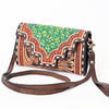 ADBGA393 American Darling Hand Tooled Floral Carved Genuine Leather Small Cross body Bag