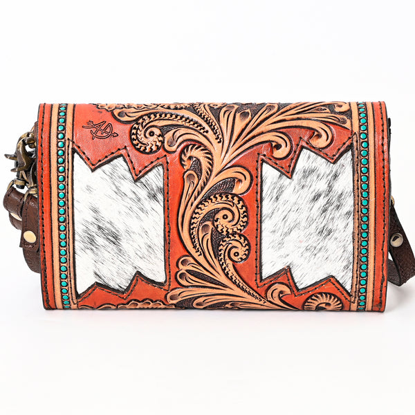 ADBGA393 American Darling Hand Tooled Floral Carved Genuine Leather Small Cross body Bag
