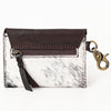 ADBGA394 American Darling Hair-On Cowhide Hand Tooled Genuine Leather Coin Purse