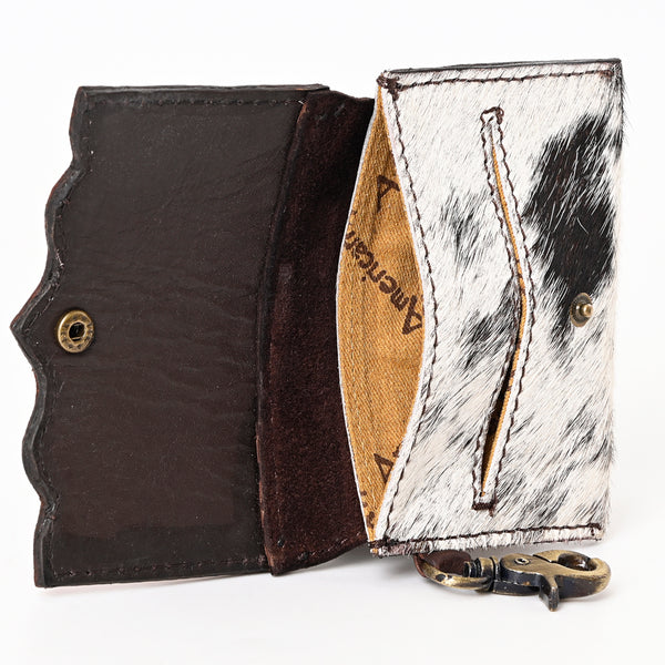 ADBGA394 American Darling Hair-On Cowhide Hand Tooled Genuine Leather Coin Purse