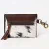 ADBGA394 American Darling Hair-On Cowhide Hand Tooled Genuine Leather Coin Purse