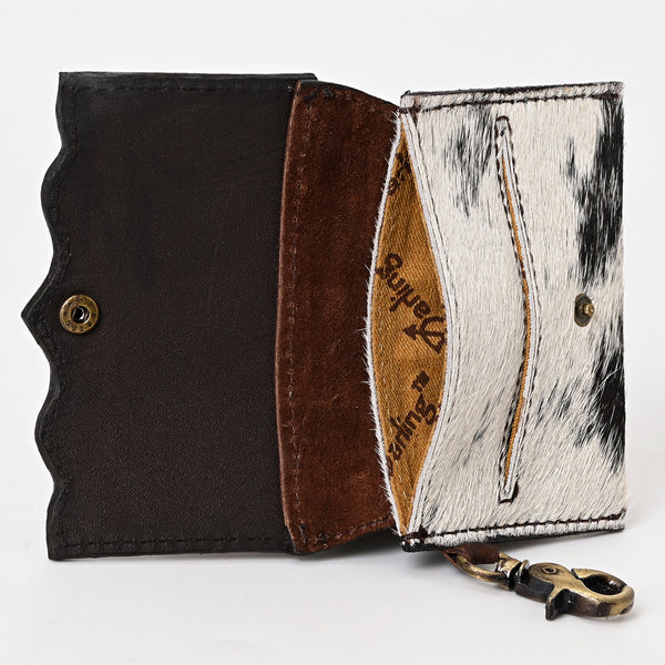 ADBGA394 American Darling Hair-On Cowhide Hand Tooled Genuine Leather Coin Purse