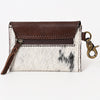 ADBGA394 American Darling Hair-On Cowhide Hand Tooled Genuine Leather Coin Purse