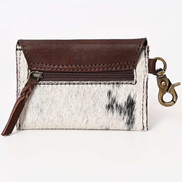 ADBGA394 American Darling Hair-On Cowhide Hand Tooled Genuine Leather Coin Purse