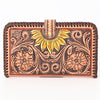 ADBGA398 American Darling Braided Hand Tooled Genuine Leather Clutch Bag