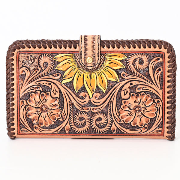 ADBGA398 American Darling Braided Hand Tooled Genuine Leather Clutch Bag