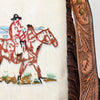 ADBGS192 Cowhide Large Crossbody Bag with Tooled Strap & Fringe - Western Rodeo Purse