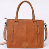 ADBG230 American Darling Western Tote Bag - Handcrafted Hair-On Cowhide & Hand-Tooled Leather