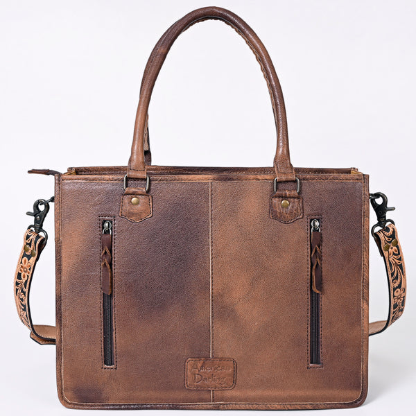 ADBG230 American Darling Western Tote Bag - Handcrafted Hair-On Cowhide & Hand-Tooled Leather