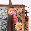 ADBG230 American Darling Western Tote Bag - Handcrafted Hair-On Cowhide & Hand-Tooled Leather