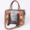ADBG230 American Darling Western Tote Bag - Handcrafted Hair-On Cowhide & Hand-Tooled Leather