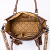 ADBG230 American Darling Western Tote Bag - Handcrafted Hair-On Cowhide & Hand-Tooled Leather