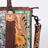 ADBG230 American Darling Western Tote Bag - Handcrafted Hair-On Cowhide & Hand-Tooled Leather