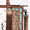 ADBG230 American Darling Western Tote Bag - Handcrafted Hair-On Cowhide & Hand-Tooled Leather
