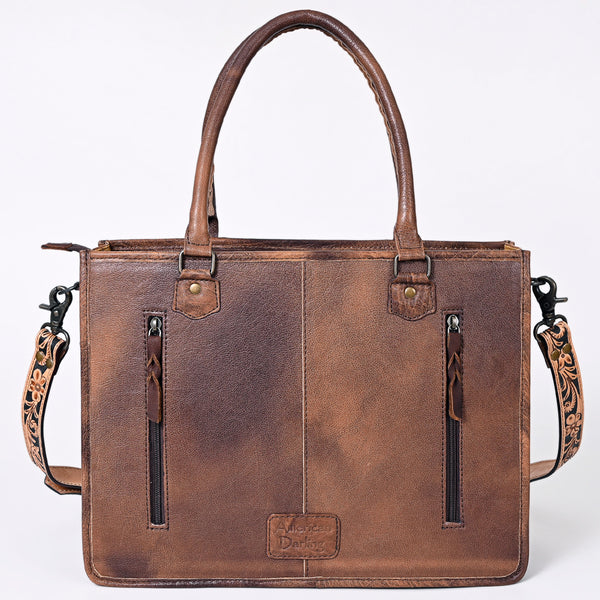 ADBG230 American Darling Western Tote Bag - Handcrafted Hair-On Cowhide & Hand-Tooled Leather