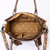 ADBG230 American Darling Western Tote Bag - Handcrafted Hair-On Cowhide & Hand-Tooled Leather
