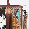 ADBG230 American Darling Western Tote Bag - Handcrafted Hair-On Cowhide & Hand-Tooled Leather