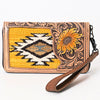 ADBG1189 American Darling Western Organizer Bag Hand Tooled Leather Saddle Blanket