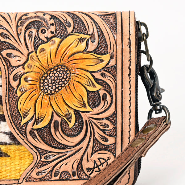 ADBG1189 American Darling Western Organizer Bag Hand Tooled Leather Saddle Blanket