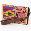 ADBG1189 American Darling Western Organizer Bag Hand Tooled Leather Saddle Blanket