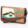ADBG1189 American Darling Western Organizer Bag Hand Tooled Leather Saddle Blanket