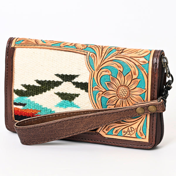 ADBG1189 American Darling Western Organizer Bag Hand Tooled Leather Saddle Blanket