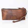 ADBG344 American Darling Genuine Hair On Hide Pattern Leather Western Wristlet