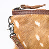 ADBG344 American Darling Genuine Hair On Hide Pattern Leather Western Wristlet