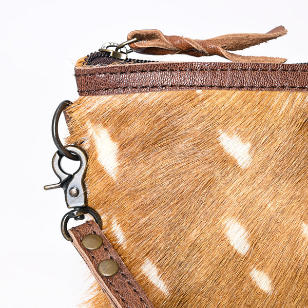ADBG344 American Darling Genuine Hair On Hide Pattern Leather Western Wristlet