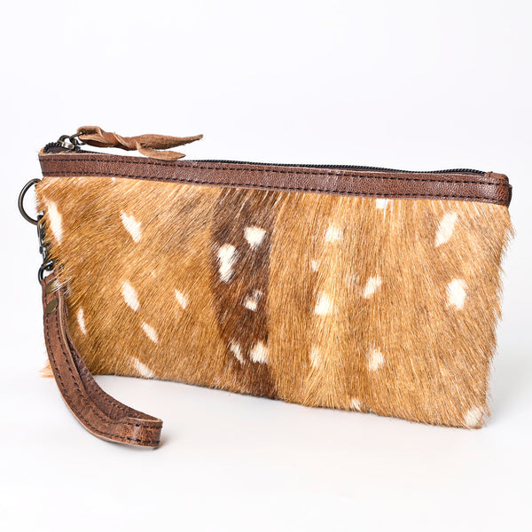 ADBG344 American Darling Genuine Hair On Hide Pattern Leather Western Wristlet