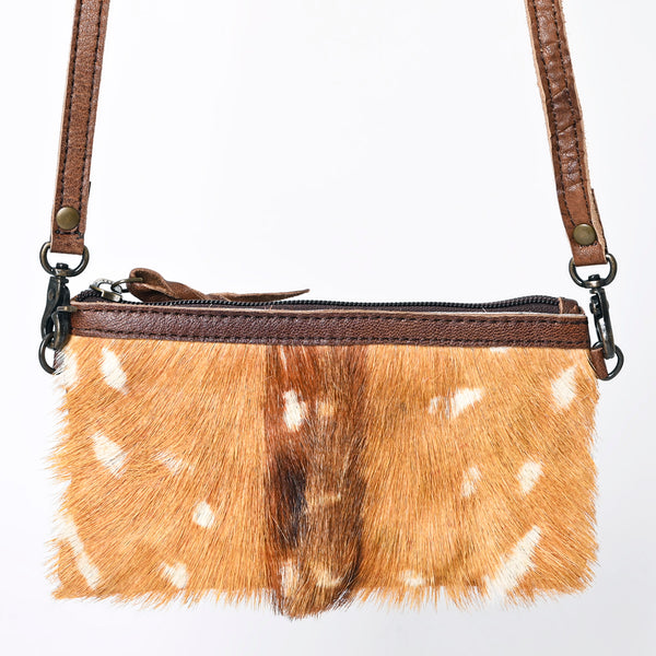 ADBGS142 Mini Crossbody - Hair-On Leather Fringe Bag with Removable Strap
