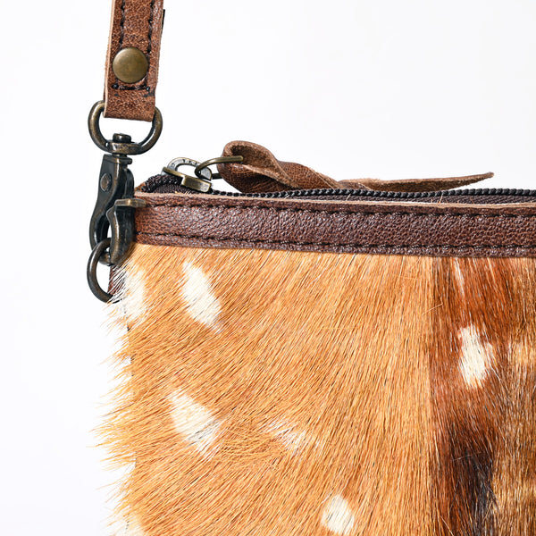 ADBGS142 Mini Crossbody - Hair-On Leather Fringe Bag with Removable Strap