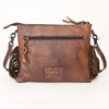 ADBG109 American Darling Hair-On Cowhide Leather Western Small Crossbody Bag with Fringes