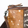 ADBG109 American Darling Hair-On Cowhide Leather Western Small Crossbody Bag with Fringes