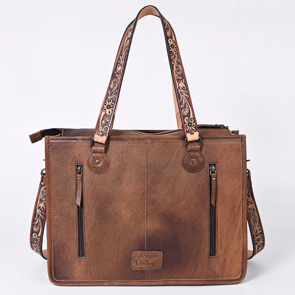 ADBG1033 American Darling Handwoven Saddle Blanket Tote Bag Western Genuine Leather Purse