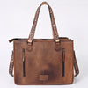 ADBG1033 American Darling Handwoven Saddle Blanket Tote Bag Western Genuine Leather Purse