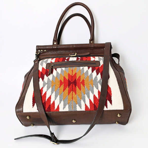 ADBGA400 American Darling Hand Woven Saddle Blanket Genuine Leather Tote Bag