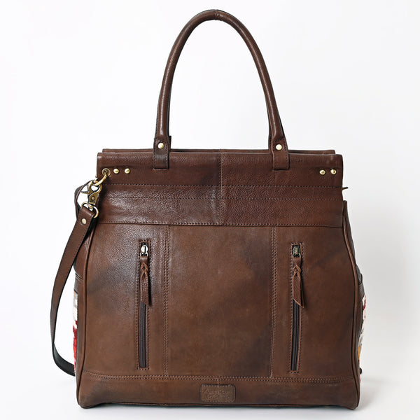 ADBGA400 American Darling Hand Woven Saddle Blanket Genuine Leather Tote Bag