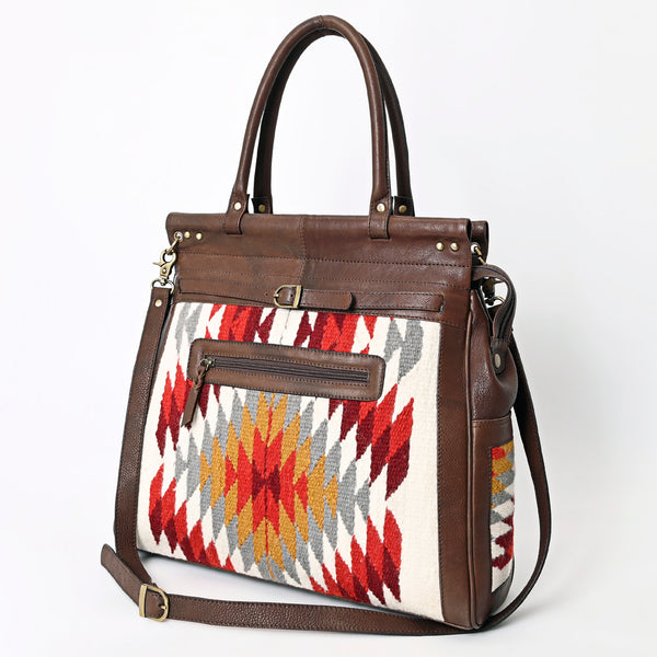 ADBGA400 American Darling Hand Woven Saddle Blanket Genuine Leather Tote Bag