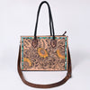ADBG1158 American Darling Floral Tooled Leather Tote -Western Crossbody Bag