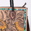 ADBG1158 American Darling Floral Tooled Leather Tote -Western Crossbody Bag